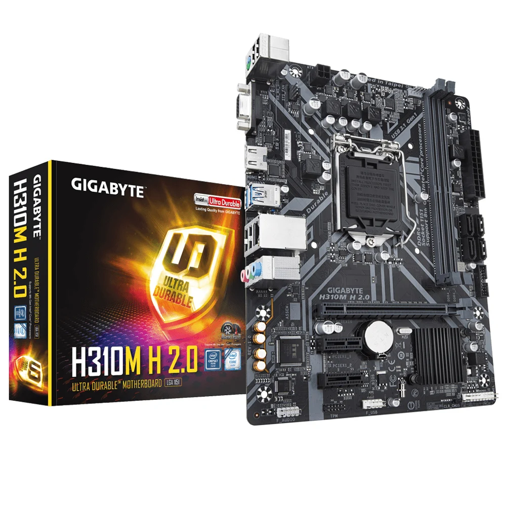 New Gigabyte PRIME H310M H R2.0  motherboard supports Intel LGA-1151 DDR4 2666MHz, SATA 6Gbps