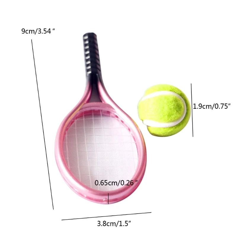 Set da tennis per bambini, con 1x tennis 1x ornamento per racchetta Modello educativo per lo sviluppo precoce Decorazioni per