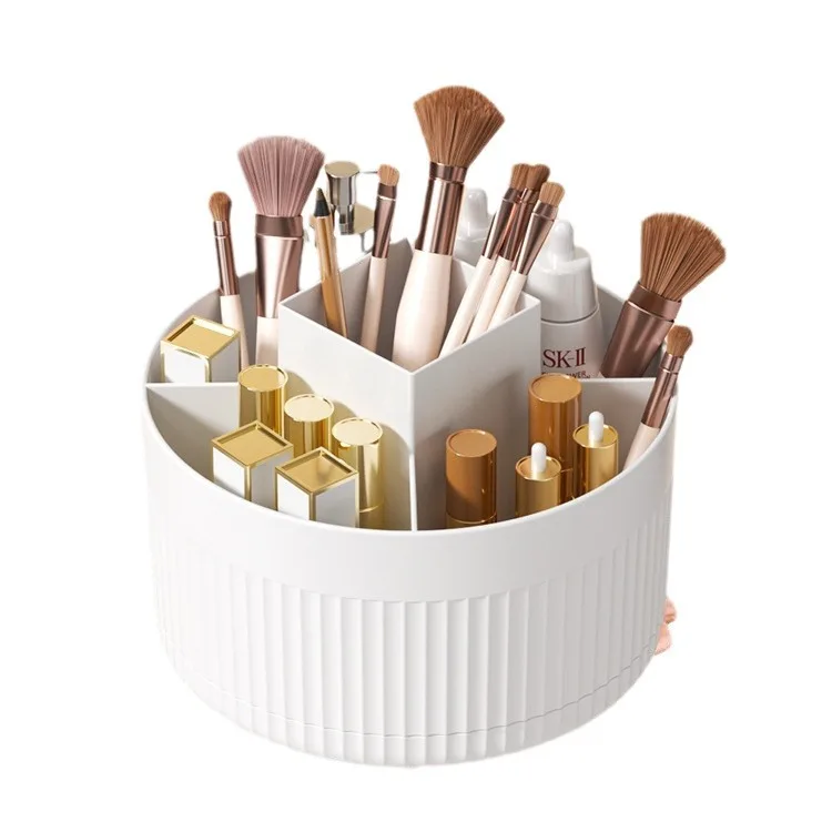 360 °   Rotierende Make-up-Box für Desktop-Organizer, Schmuck, Kosmetikpinselhalter, Lippenstift, Augenbrauenstifthalter, Aufbewahrung von Schreibwaren