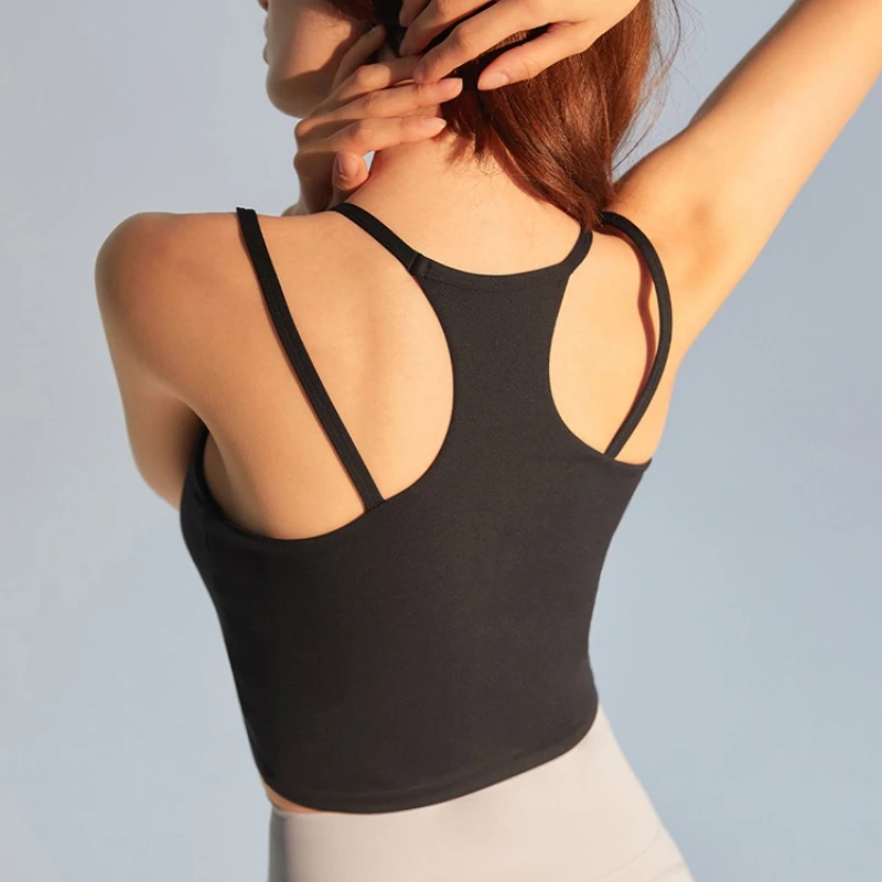

Женский жилет для йоги, эластичные спортивные укороченные топы для спортзала, рубашки для фитнеса и тренировок, уличная одежда, подтяжки, топы на бретелях, спортивный бюстгальтер, женская одежда