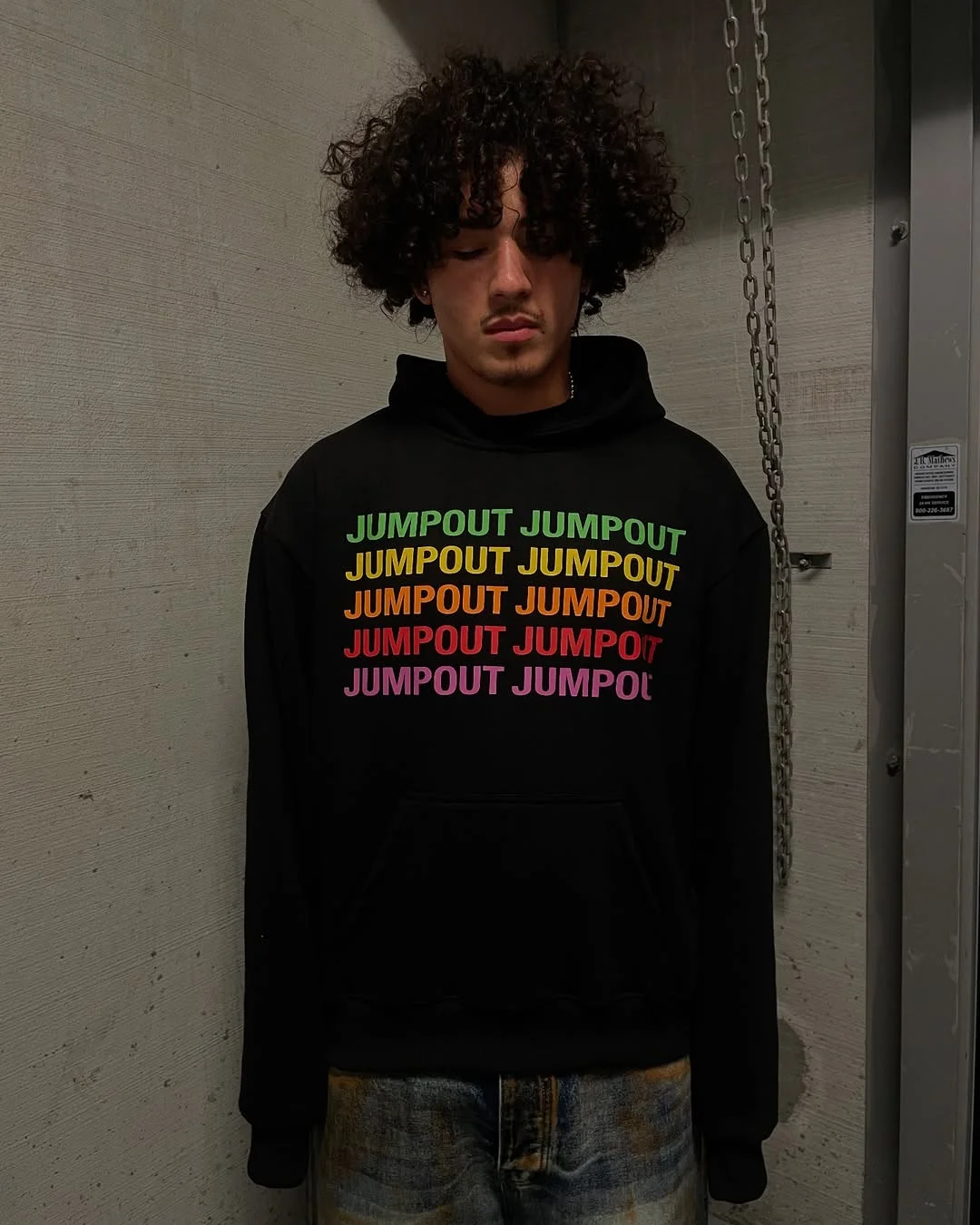 

Letter print niche design sense Harajuku casual versatile fashion personality punk trendy couple daily hooded sweatshirt jacket