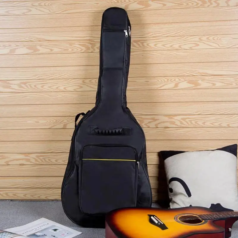 Wasserdichte Oxford-Gitarrentasche für Akustikgitarren, dick gepolstert, mit doppeltem Schultergurt, ideal für den täglichen Transport und Auftritte im Freien. – Detail 4