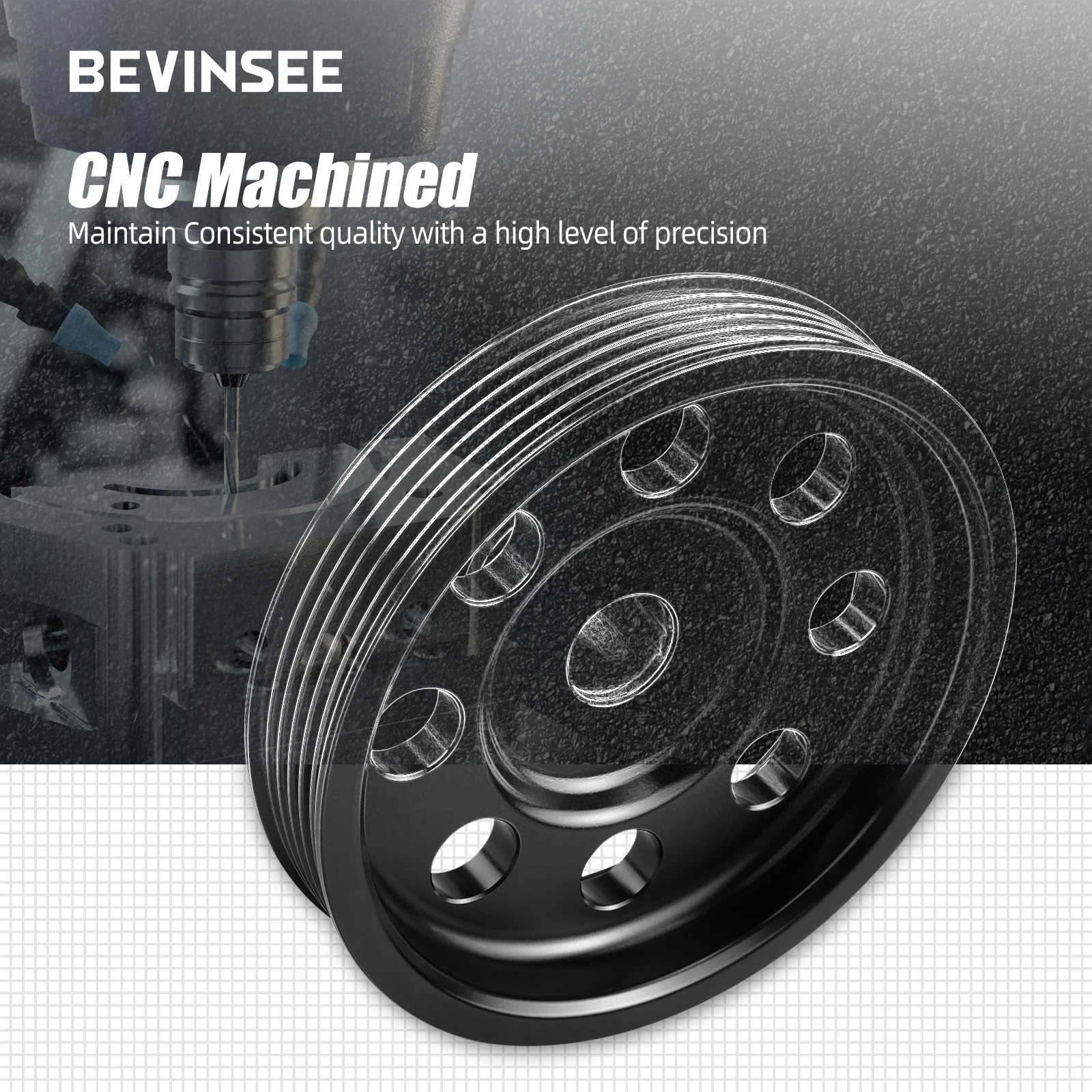 لشاحنة LS Vortec، بكرة توجيه كهربائية 5 بوصة، لمحرك 4.3 4.8 5.3 5.7 6.0 6.2L، لسيارة تشيفي لجي إم سي Vortec 1999-2013 #3