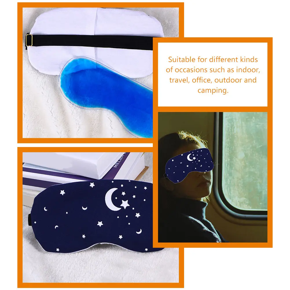 

2 шт. масок для сна, мягкая дышащая ткань, светонепроницаемый дизайн, эластичный ремешок для комфортного ношения, для использования в помещении и на улице, на каждый день