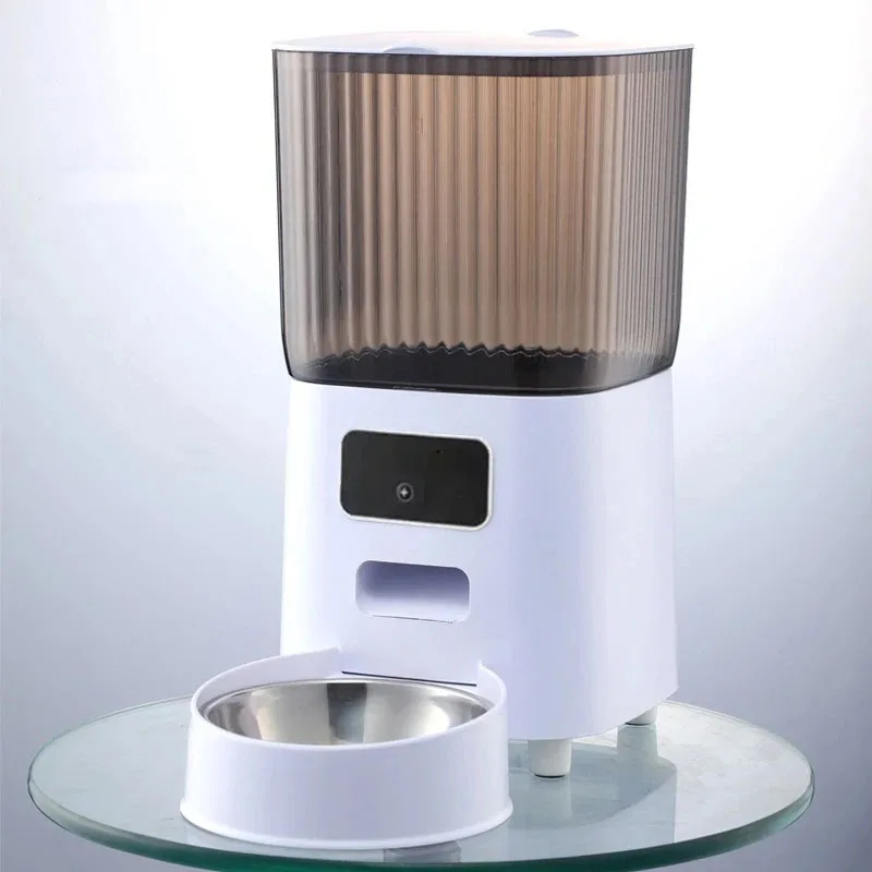 5L Dubbele Kommen Slimme Automatische Kat Feeder Met Camera Kat Droog Voedsel Video Dispenser Huisdier Smart Voice Recorder Auto Feeder voor Hond
