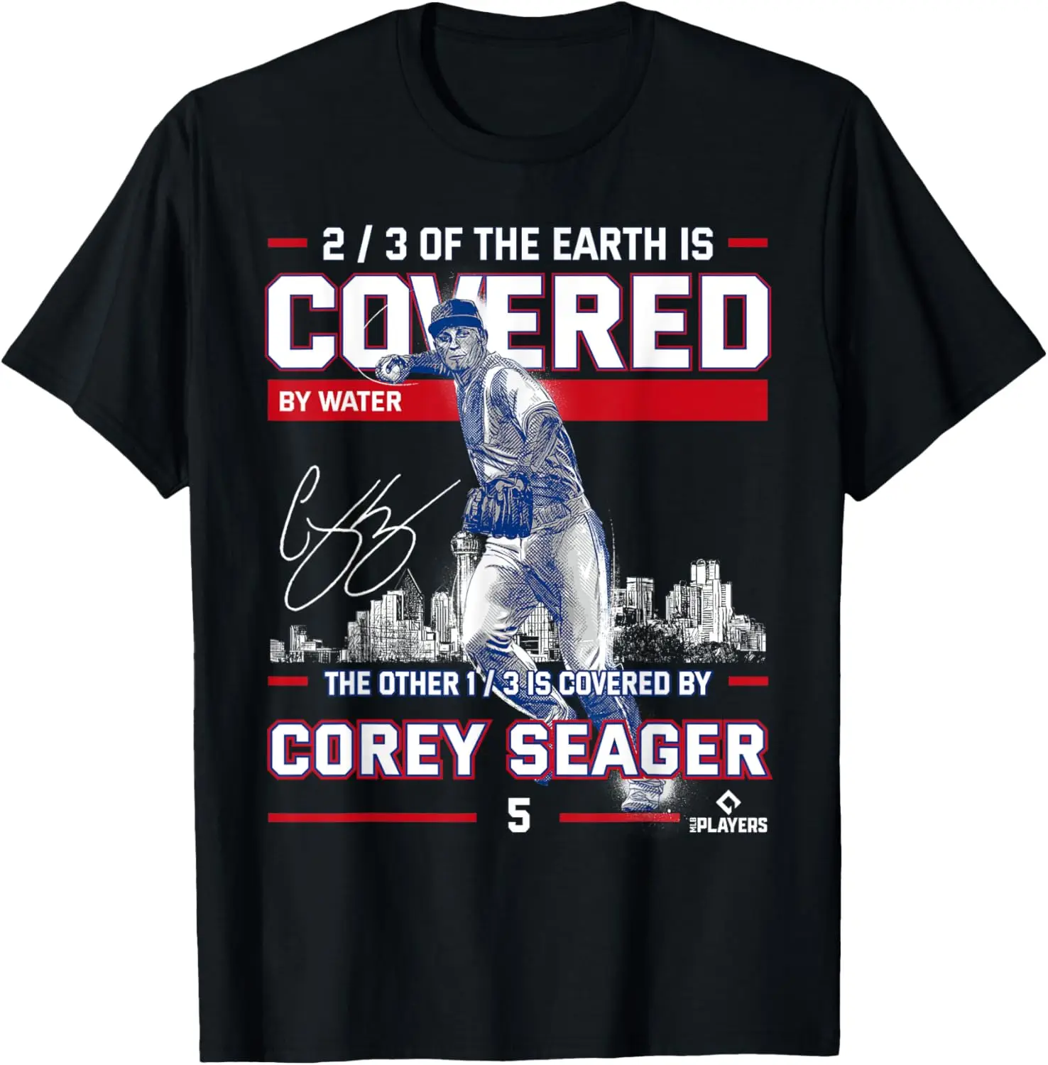 

Футболка Corey Seager с покрытием Texas TX MLBPA