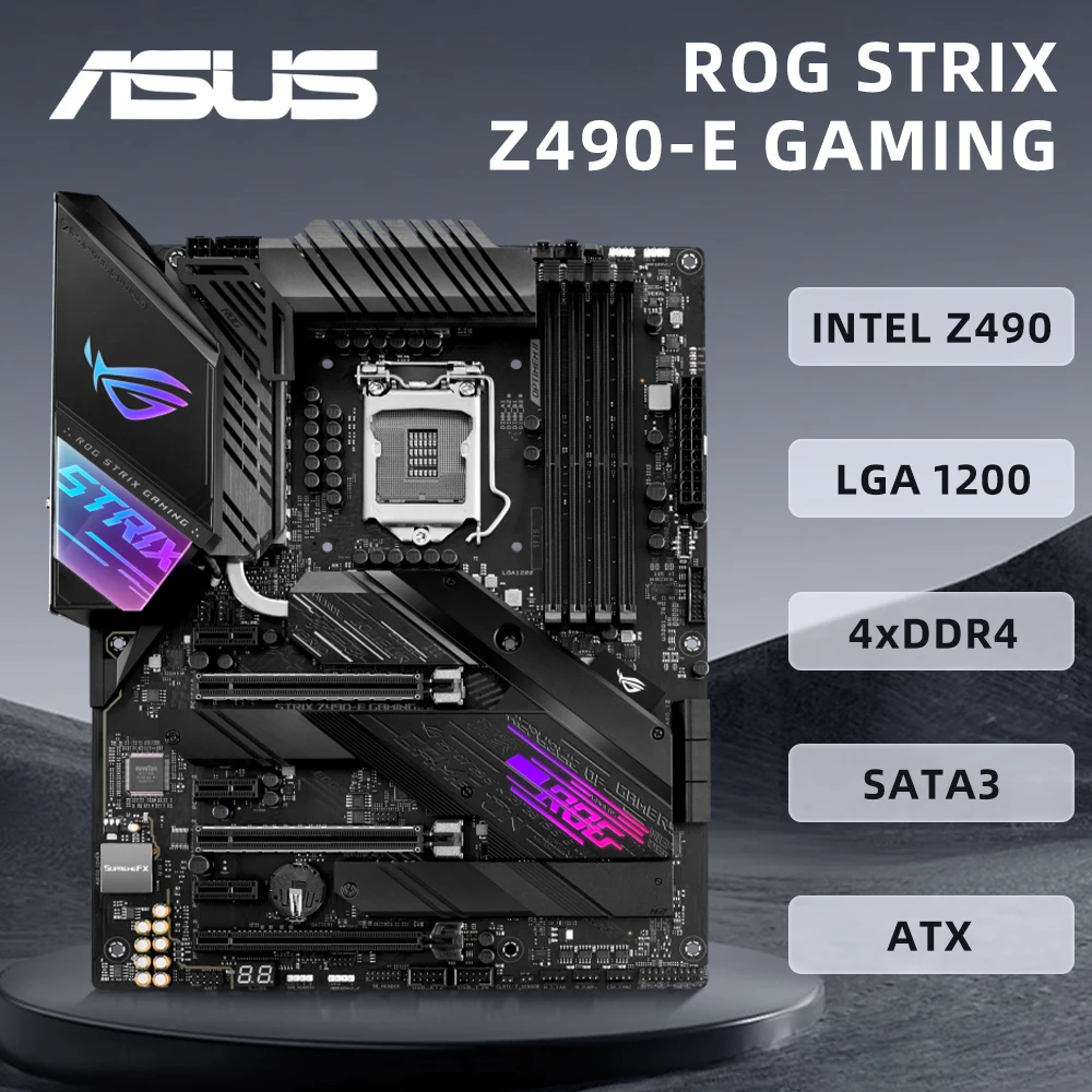 

ASUS STRIX Z490-E GAMING Motherboard Support i9-11900KF10900K i7-11700F i5-11400F 10400F i3-10100F CPU 4xDDR4 M.2 LGA1200 ATX ﻿