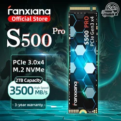 Fanxiang S500 Pro M.2 SSD disco duro 1TB 2TB 3500MB/s NVMe M2 SSD 512GB PCIe 3,0 unidad interna de estado sólido para ordenador portátil PC de escritorio