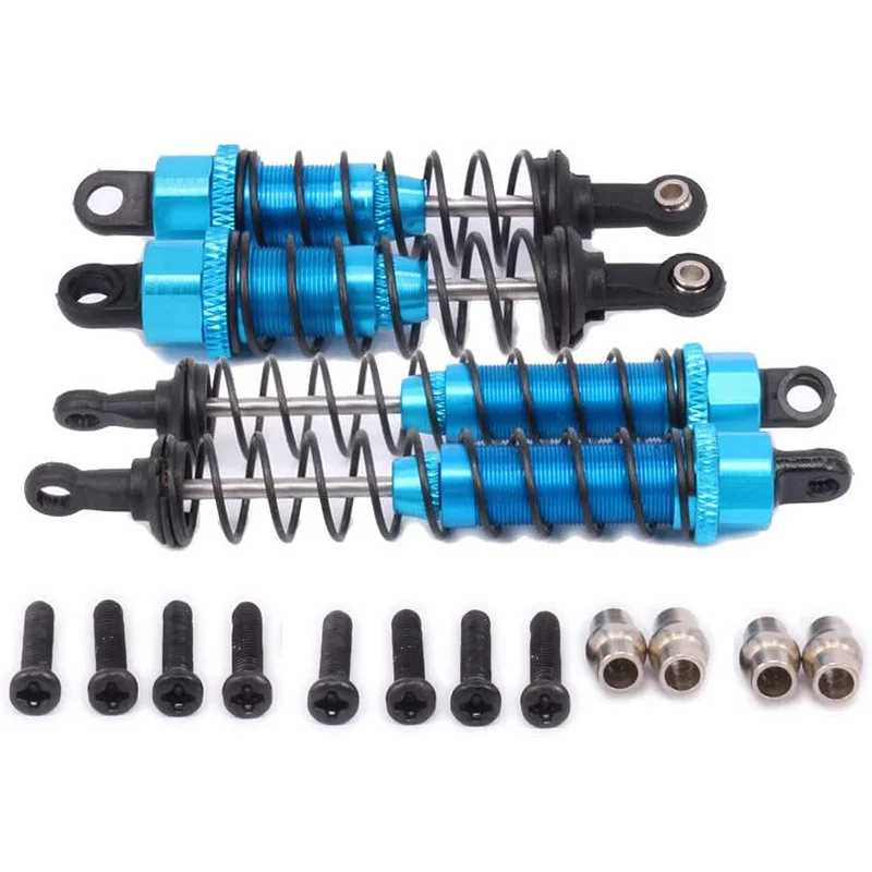 Metal Oil Filled Front&Rear Shock Absorber for 1/12 WLtoys 12428 12423 RC Car Crawler Upgrad Part,Blue