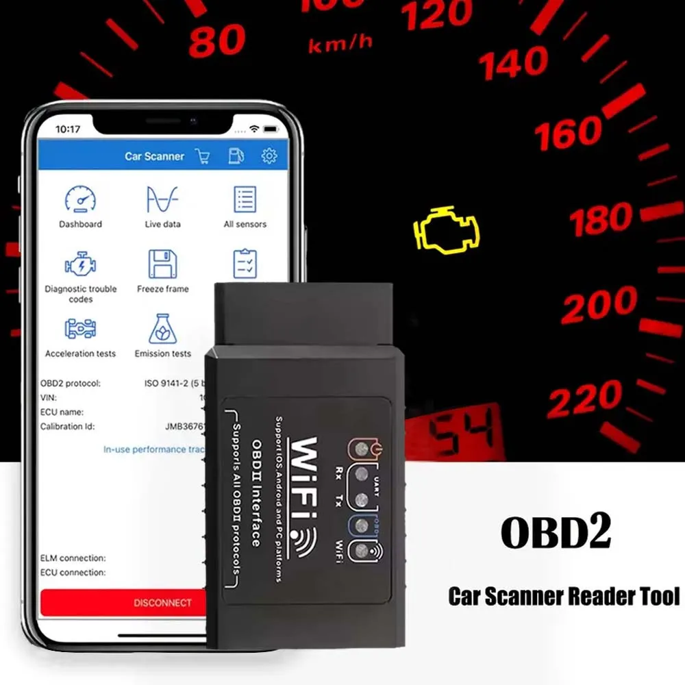 

OBD2 WIFI ELM327 V 1.5 Scanner Engine Code Reader Car WiFi Code Reader for Auto OBDII OBD 2 ODB II ELM 327 V1.5 Diagnostic Tool