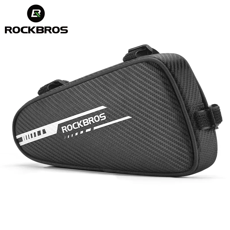 ROCKBROS Bicycle Bag Side Pockets Twill ToxturoTube 1.2L Triangle Bag Ride Without Touch Lengs Reflective Bag Bike Accessories