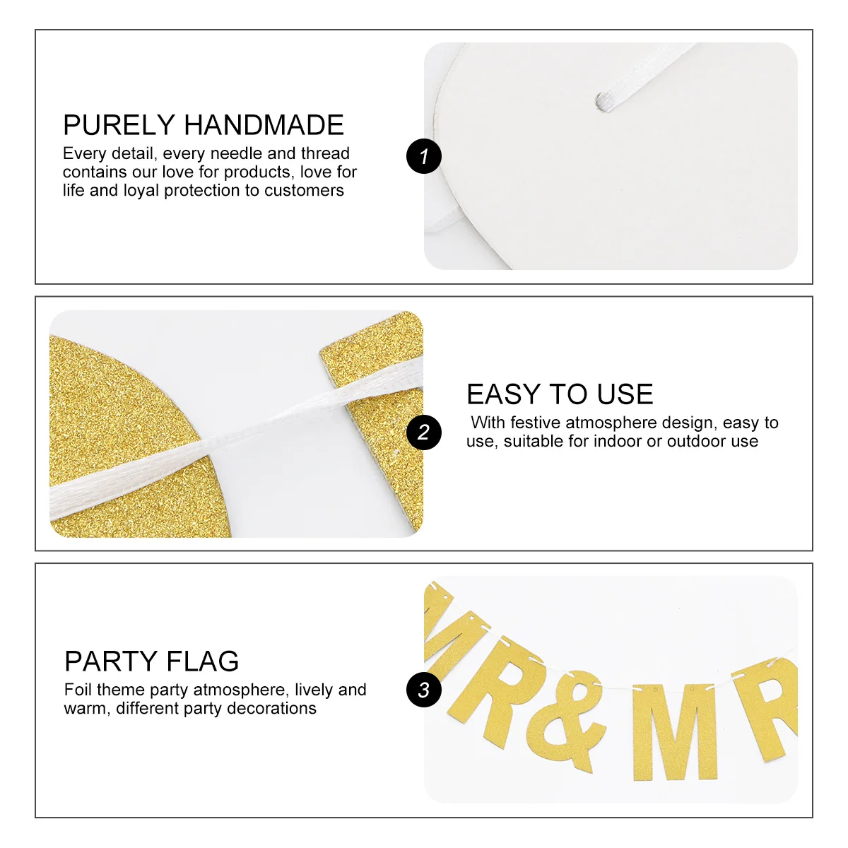

Wedding String Flags European American Style Glitter Garland Bunting Flags For Wedding Party Decorations Indoor Outdoor Yellow