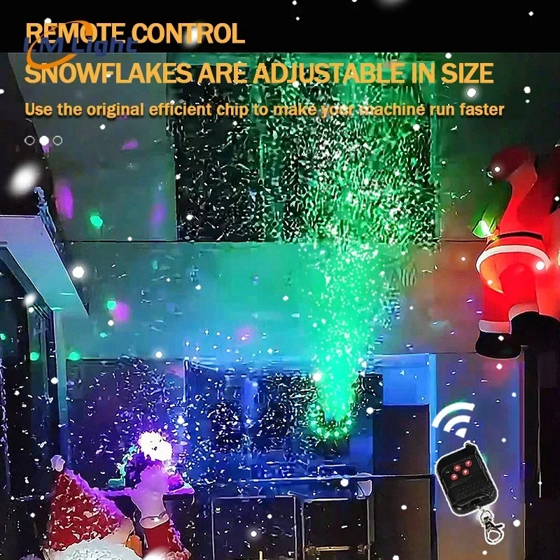 LM New Style 4000W LED Snow Machine Artificial Snow Spraying Machine For Christmas Festival Party Events Stage Special Effects