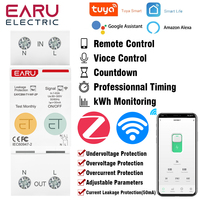 Tuya ZigBee WiFi Smart Circuit Breaker MCB 2P Switch Energy Meter Timer Relay kWh Voltage Current Protector Voice Remote Control