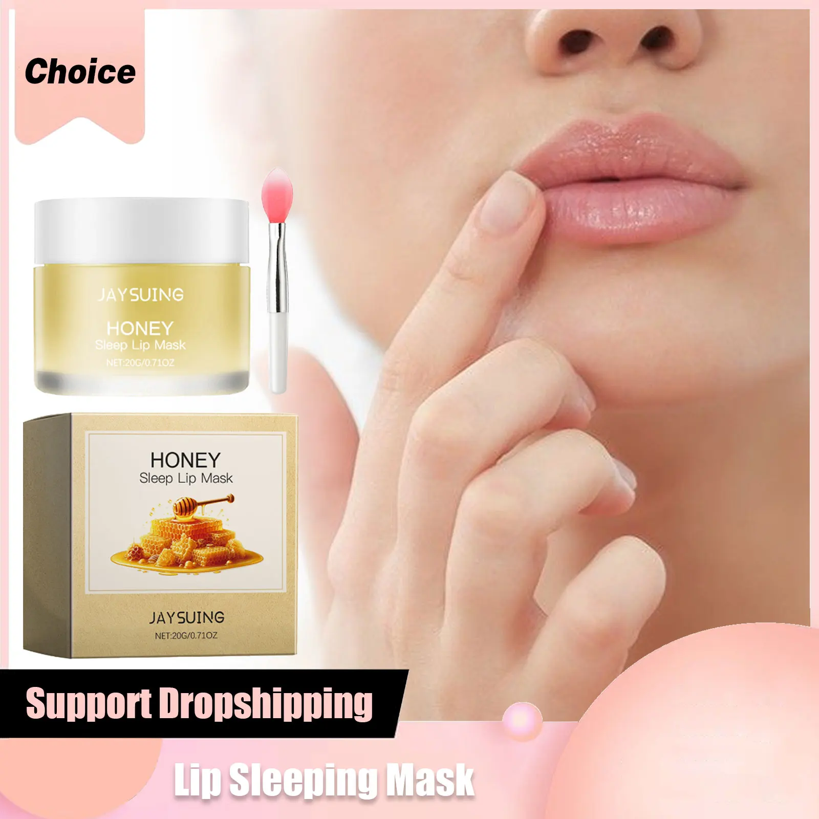 

Lip Sleeping Mask Long-Lasting Hyrdation Maintenance Fades Lip Lines Relieves Lipitis Reduce Dryness Soft Moisturizing Lip Mask