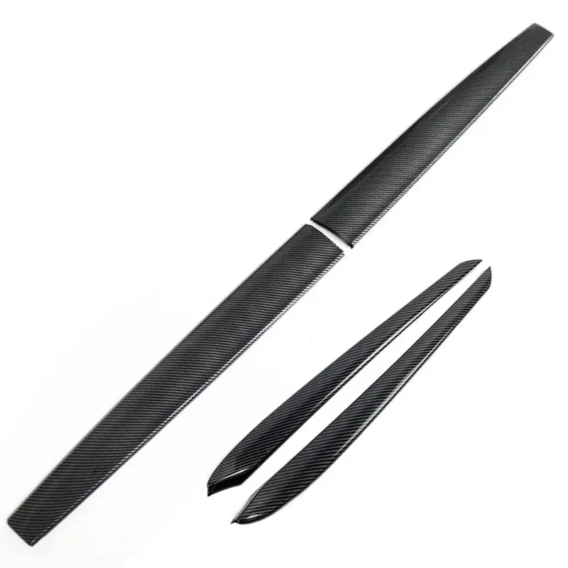 Bande de garniture de tableau de bord pour Tesla Model 3 Y, autocollant de panneau de console centrale, couverture en fibre de carbone ABS, accessoires de voiture Modely 2017-2023
