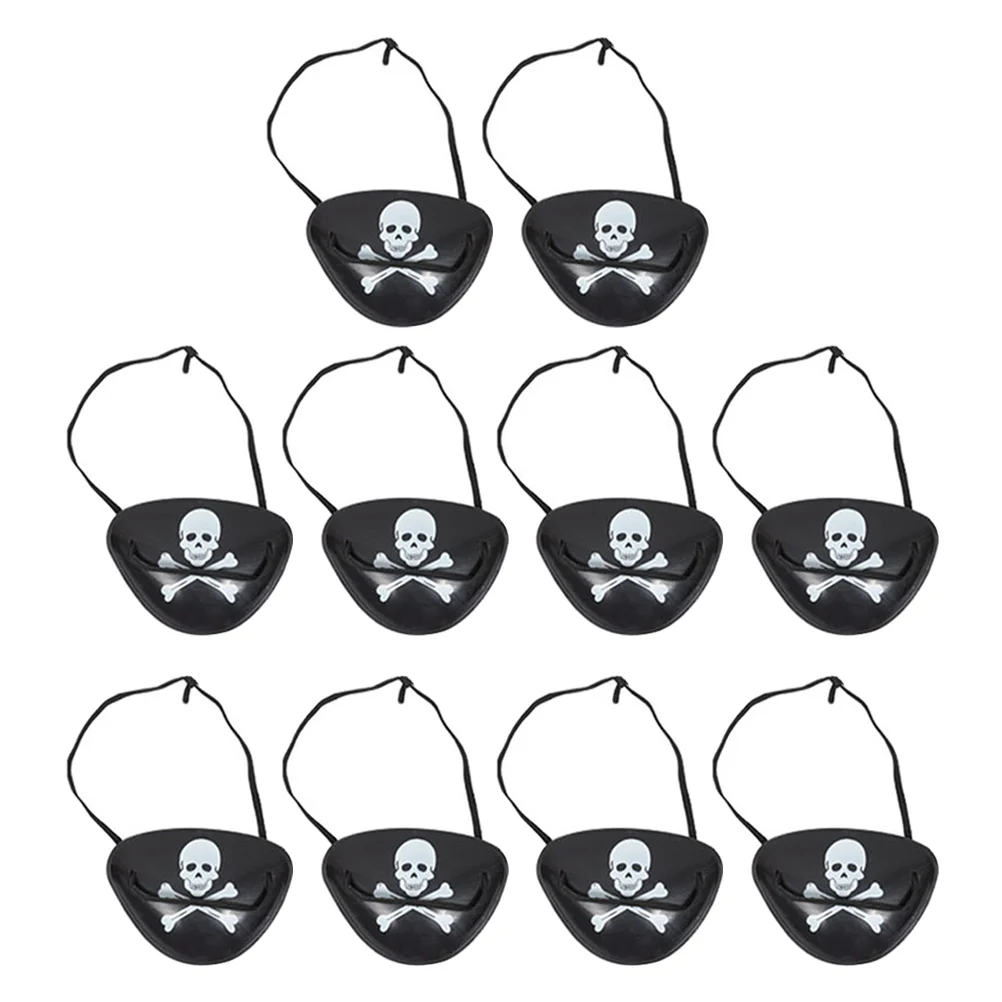 

12 Pcs Pirate Blindfold Cosplay Eye Patch Cover Skull Pattern Halloween Patches Kids Decorate Single Masks Novelty