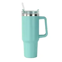 40oz 1200ML High Quality Coffee Cup Perfect Gift with Handle Straw Double Wall  Insulated Tumbler Thermal Iced Travel Cup