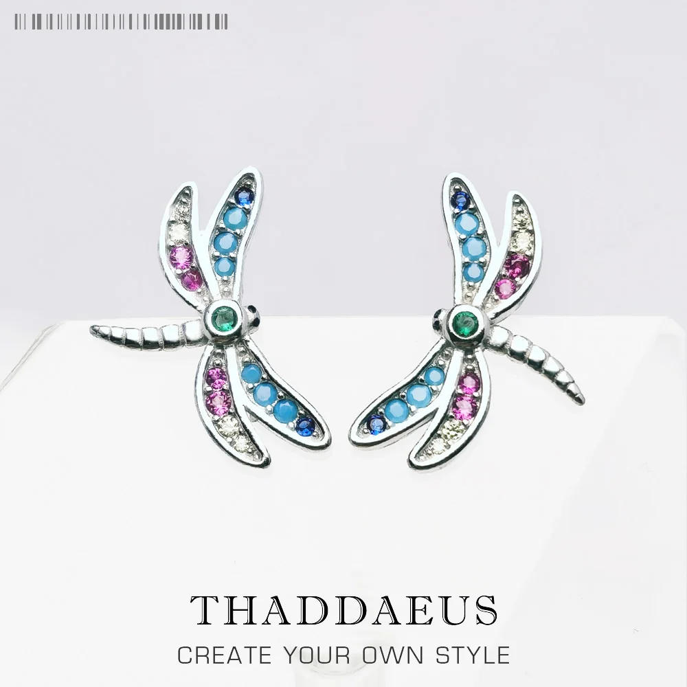

Stud Earrings Dragonfly,Europe Bohemia Fine Jewerly For Women Gift In Solid 925 Sterling Silver