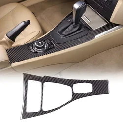For BMW 3 Series E90 2005-2012 Soft Carbon Fiber Car Center Shift Panel Decoration Sticker Interior Protection Accessories
