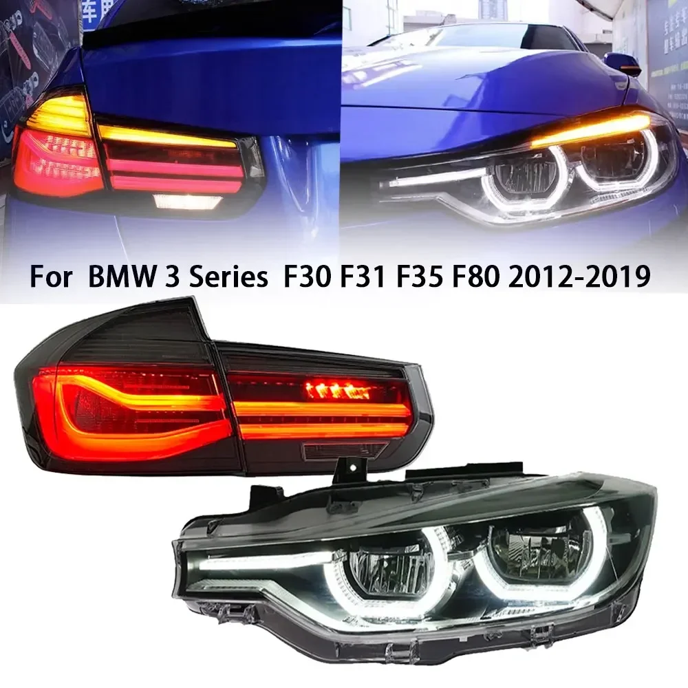 

Автомобильные фары с задним фонарем для F30 F31 F35 F80 2012-2019 BMW 3 серии 320i 328i светодиодные динамические фары DRL автоаксессуары