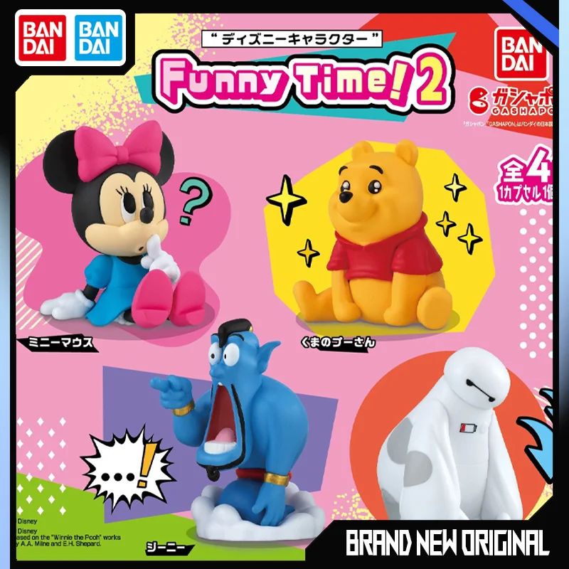 

Bandai Disney Action Figures Model Funny Time Minnie Pooh Bear Aladdin Gashapon Cute Collectible Toys Official Genuine