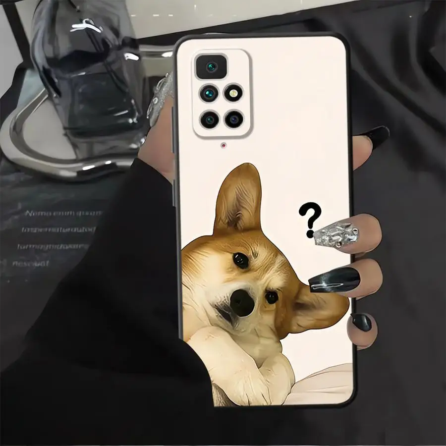 Custodia per Xiaomi Redmi A1 A2 Plus 13C 14C 10 9 A3 A5 A4 12C K40 K80 Pro Nero Custodia morbida per telefono Cute Dog