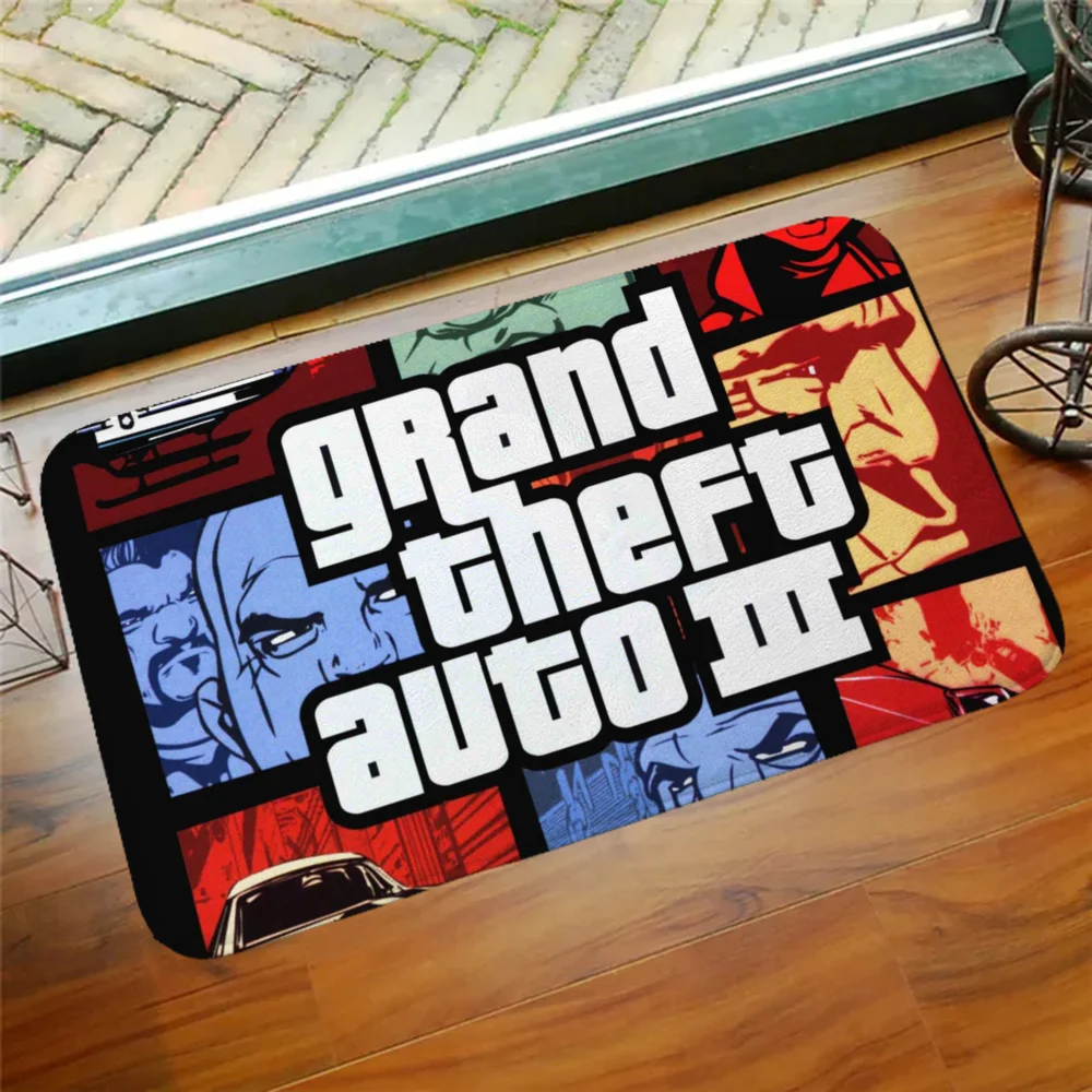 Rockstar Games Grand Theft Auto Doormat Entrance to Home Decor Items Kitchen Floor Mat Room Rug Bathroom Foot Mat Bedroom Mats