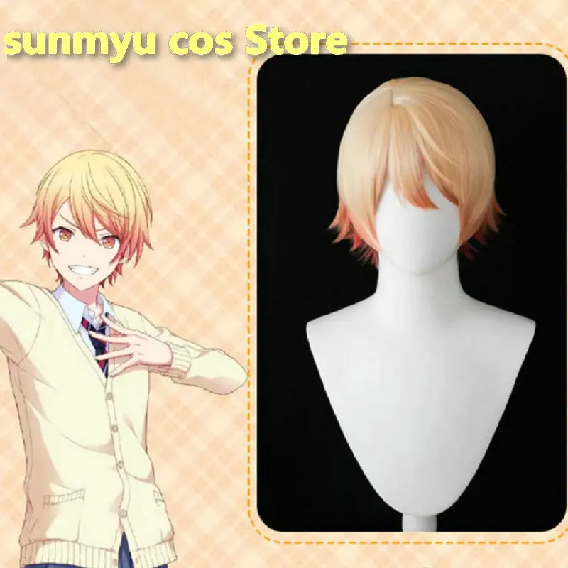 

Красочное выступление проекта Sekai. Tenma Tsukasa Косплей Парик Градиент Короткие Волосы