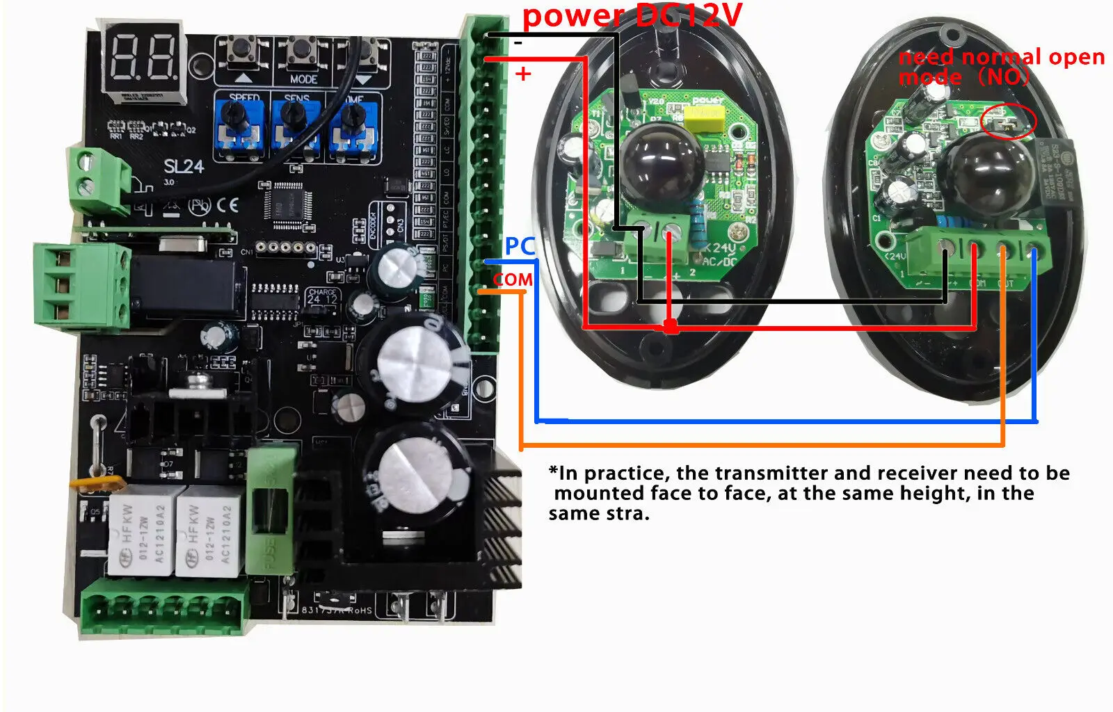 Sliding Gate Opener SL24 Control Unit 24Vdc Control Board Replacement Circuit Board For Slide Gate Motor