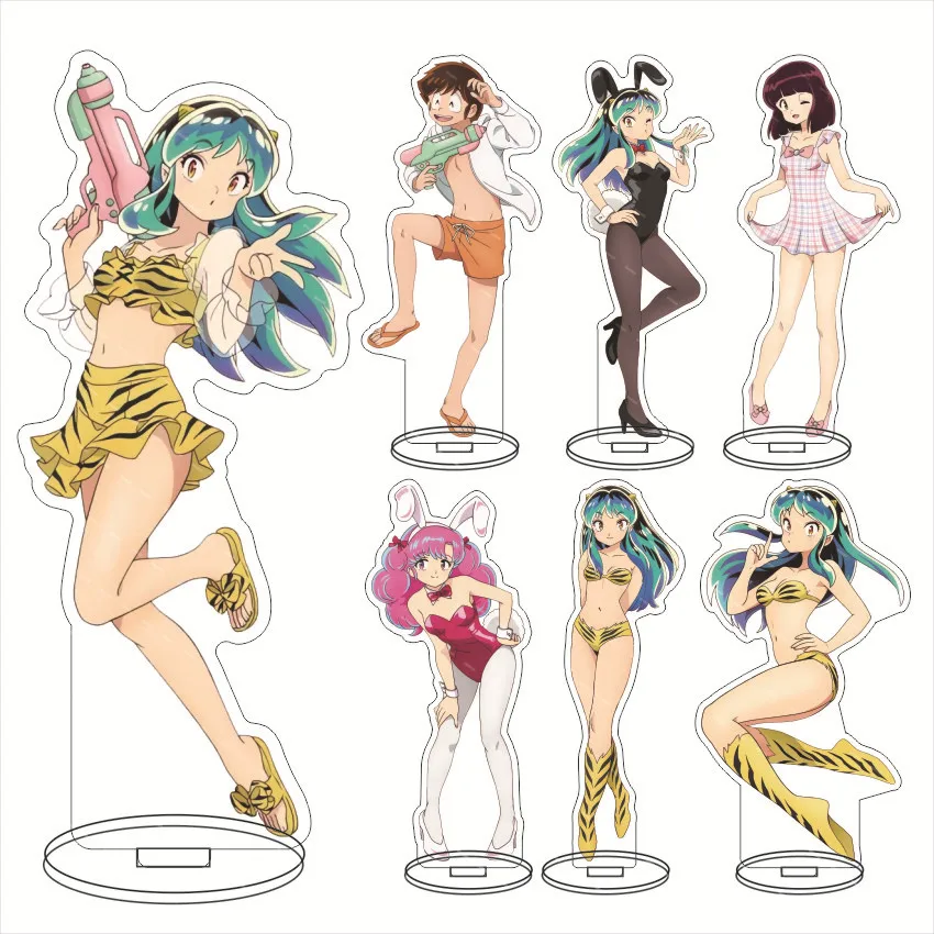 Pop Anime Urusei Yatsura Acrylic Figure Stand Model Plate Lum Lamu, Bestie Collection Desktop Standing Sign Decor Fan Gift