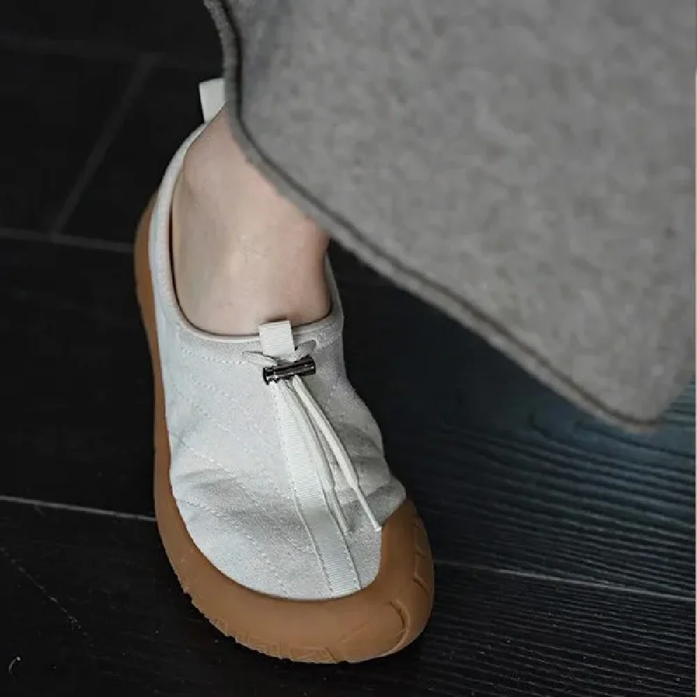 Sheepskin Commuter Casual Shoes Soft Sole Fashion Retro Simple Deep Mouth Leather Loafers Flat Heel Round Toe Shoes