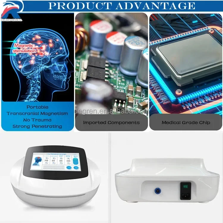 Physical therapy mini brain transcranial photobiomodulation transcranial magnetic device