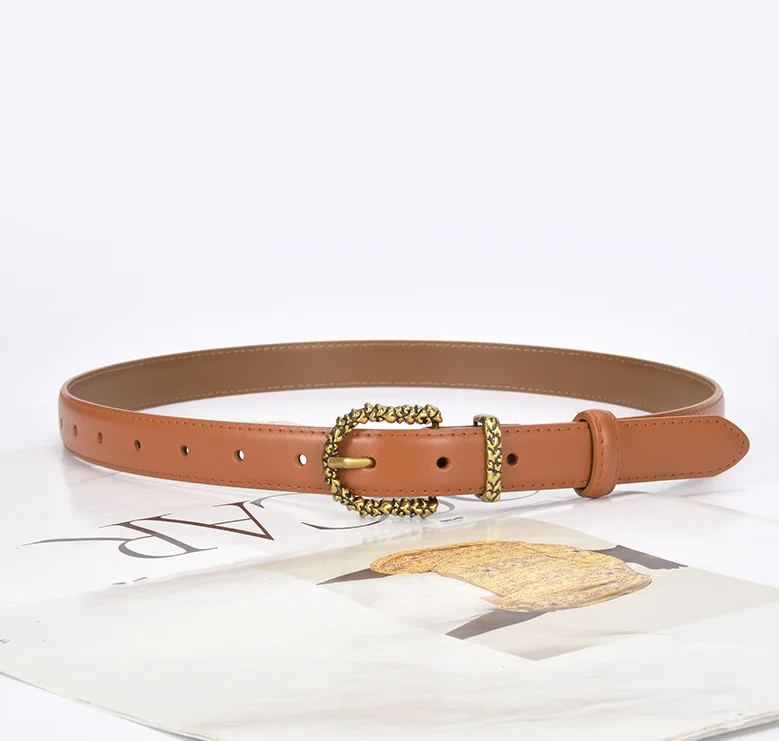 女性のファッションヴィンテージバックル本革コルセット女性カマーバンドコートウエストバンドドレス Decration 狭いベルト J564