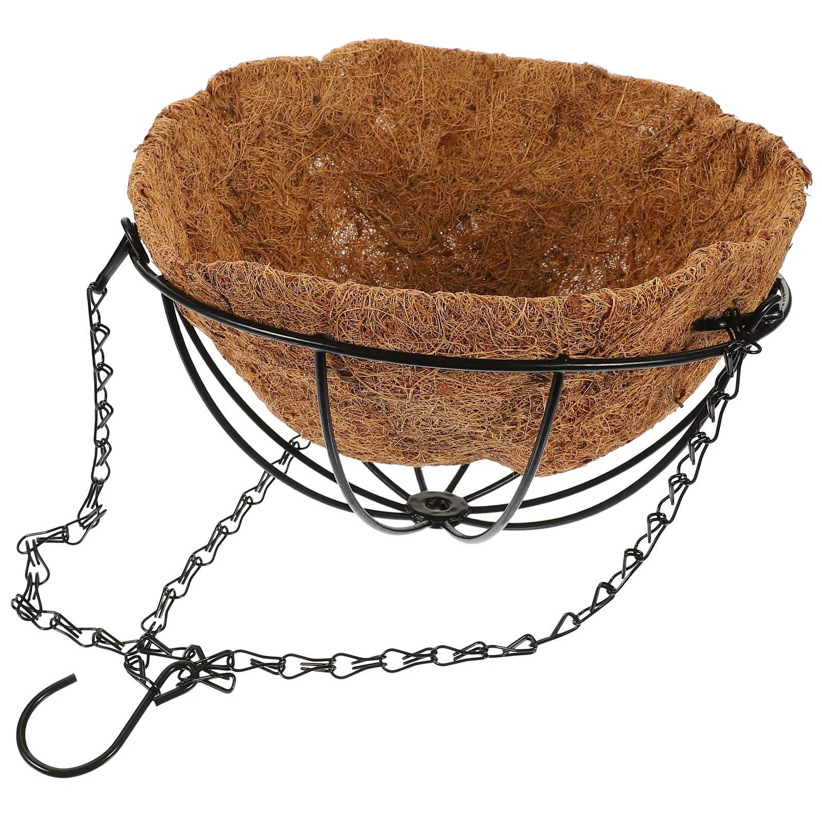 

1 шт., подвесная корзина из кокосового волокна, многофункциональный настенный цветочный горшок для украшения сада и двора, подвесной горшок, настенное искусство