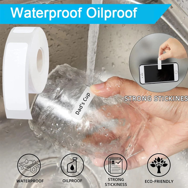 160Pcs Label Tapes Print Master Labels Refill Name Label 12 x 40mm Laminated Stickers Compatible D30 Thermal Label Paper Printer