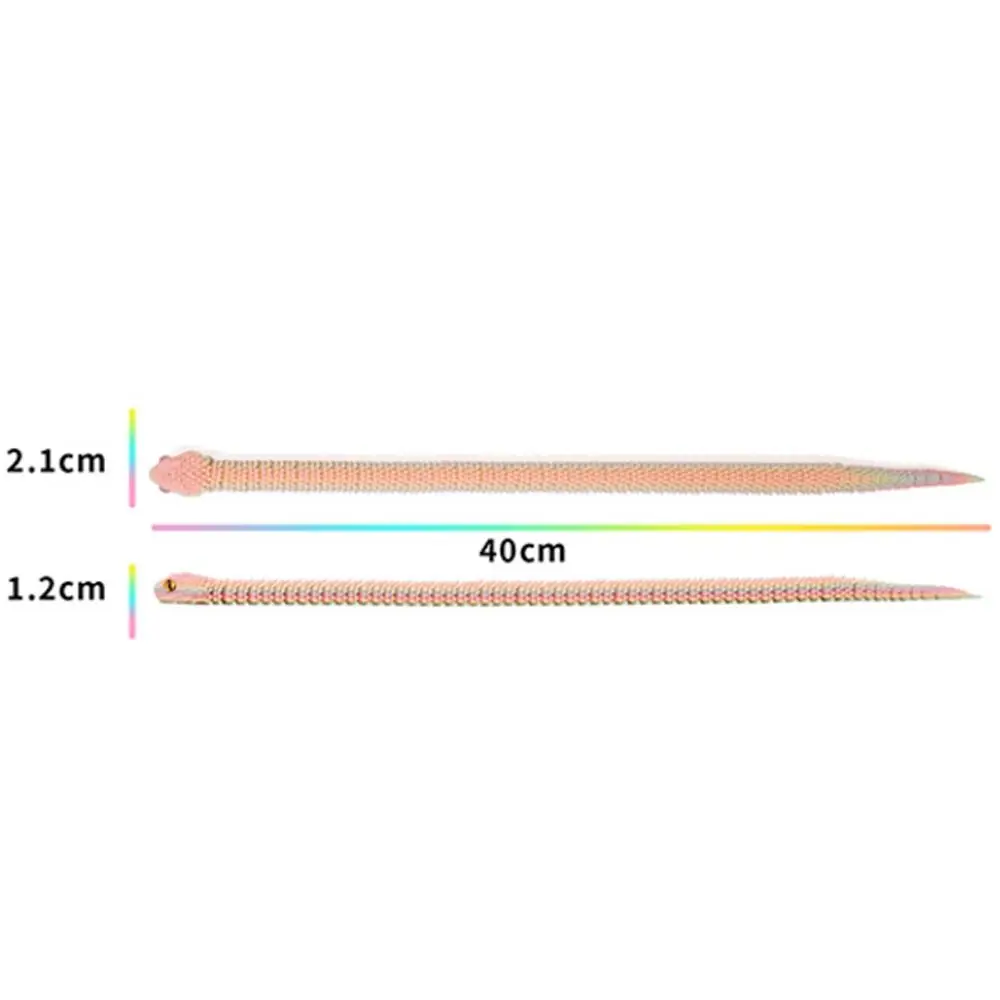 Realistisch 3D-geprint slangenspeelgoed 30/45/60 cm Draaibaar gesimuleerd slangornament PLA-simulatie Dierensimulatiemodel