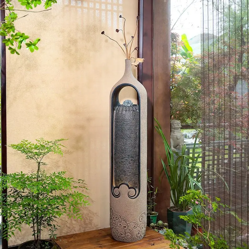 Floor-to-ceiling flowing water ornament living room decoration fountain circulating water landscape