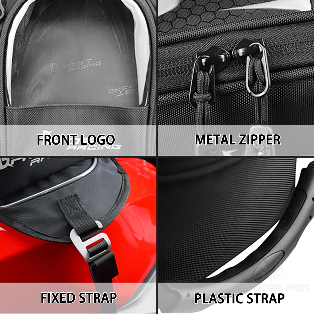 Waterproof Motorcycle Tank Bag Oil Fuel Tank Bag Magnetic Motorcycle Saddle Bag Trunk Travel Motorbike Backpack For Phone GPS