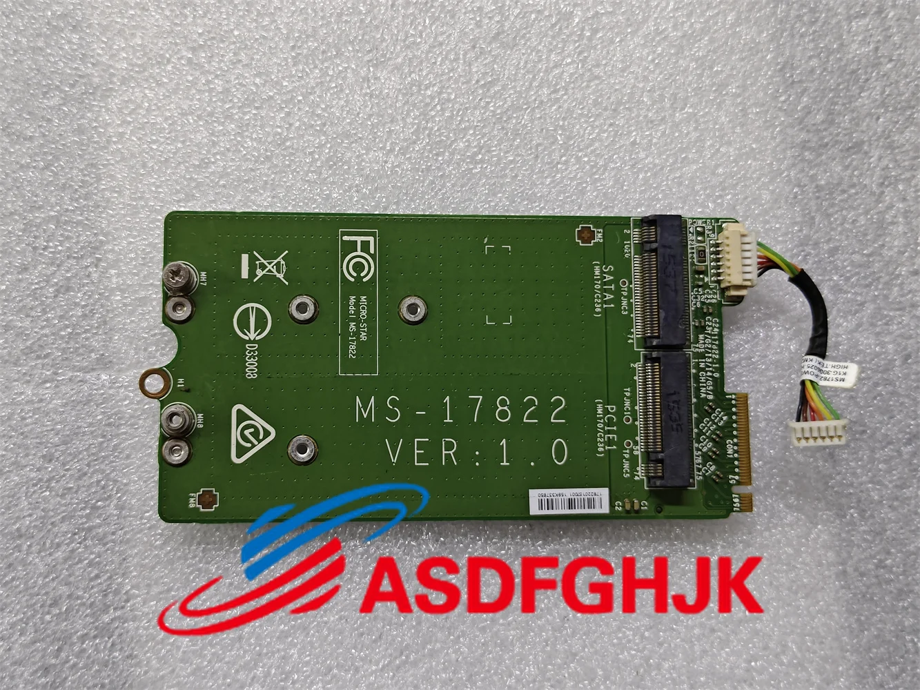 

Original MSI GT72 MS-1782 SSD hard drive interface board and cable MS-17822 4 card slots work well