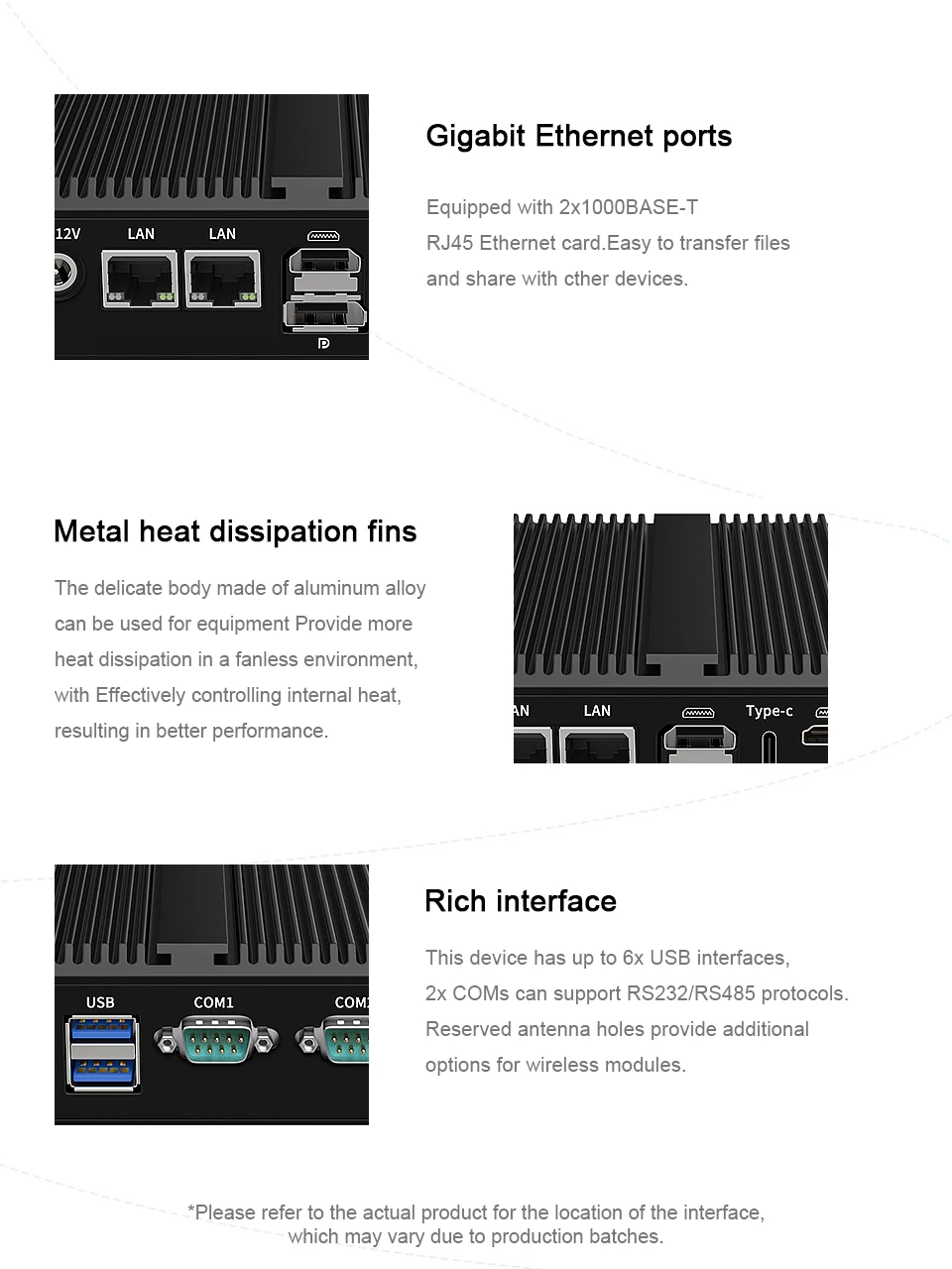 Bkhd Fanless Mini Server Fanless Celeron N5105 N4500 Geschikt Voor Industriële Automatisering Iot Machine Vision Daq 2lan Rs232/485