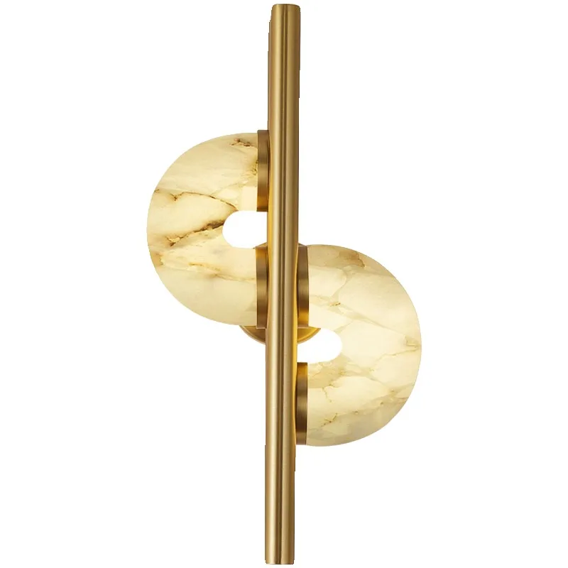 Luxury Marble Background Wall Lamp for Bedroom Living Room Hotel Model Room Decorative Bedside Aisle Lighting