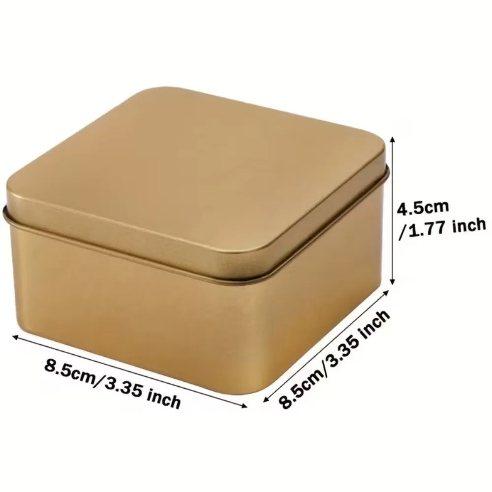 15 Pack Square Metal with Lids - Empty Storage Containers Gifts, Favors, Candies, Crafts, Tea, Small Items, Home & Office Use