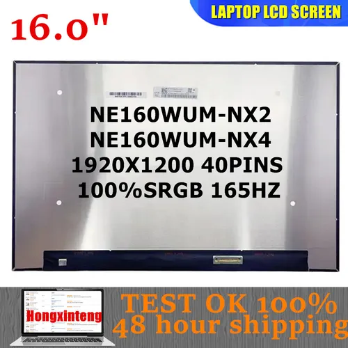 Imagen 1 del producto NE160WUM-NX2 V18.0 compatible con NE160WUM-NX4 Original nuevo 16 pulgadas 40 pines 165HZ 100% SRGB 16:10 1920X1200 Panel de pantalla LCD para ordenador portátil