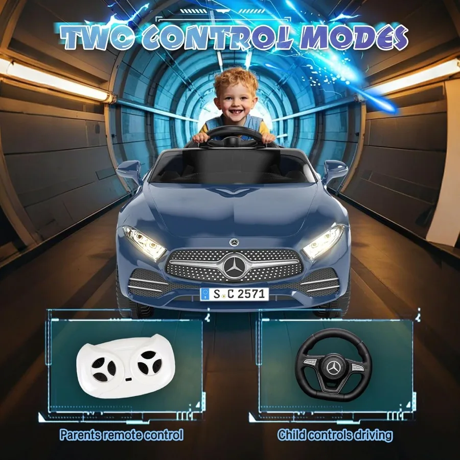 라이선스된 CLS 350 12V 전동차, 2.4G 리모컨, 배터리 구동 전기차, 블루투스 음악, 안전 기능 탑재