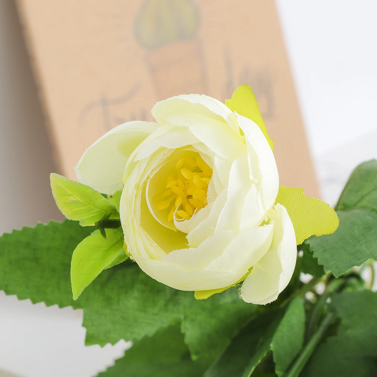 

2 Pcs Simulated Camellia Decoration Faux Flowers Artificial Fake Bouquet Decorative Household