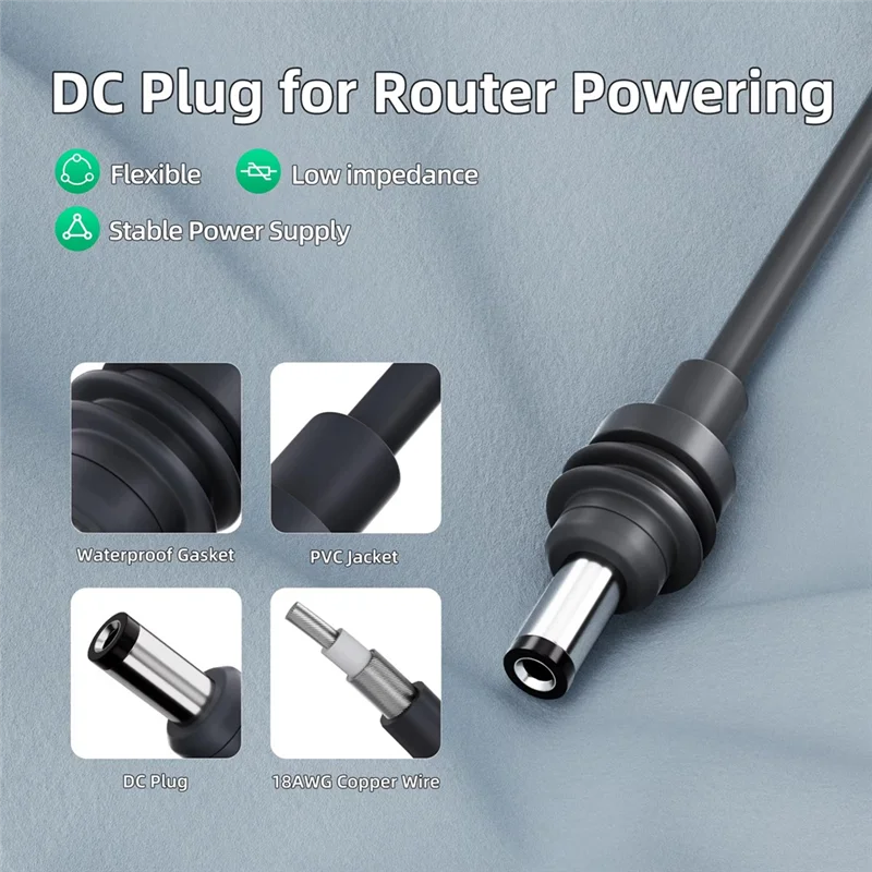 

T35C For Starlink Gen 3 Power Cord 12V/24V To 57V 4.5A Converter For Starlink Mini Router Step Up Power Supply Adapter