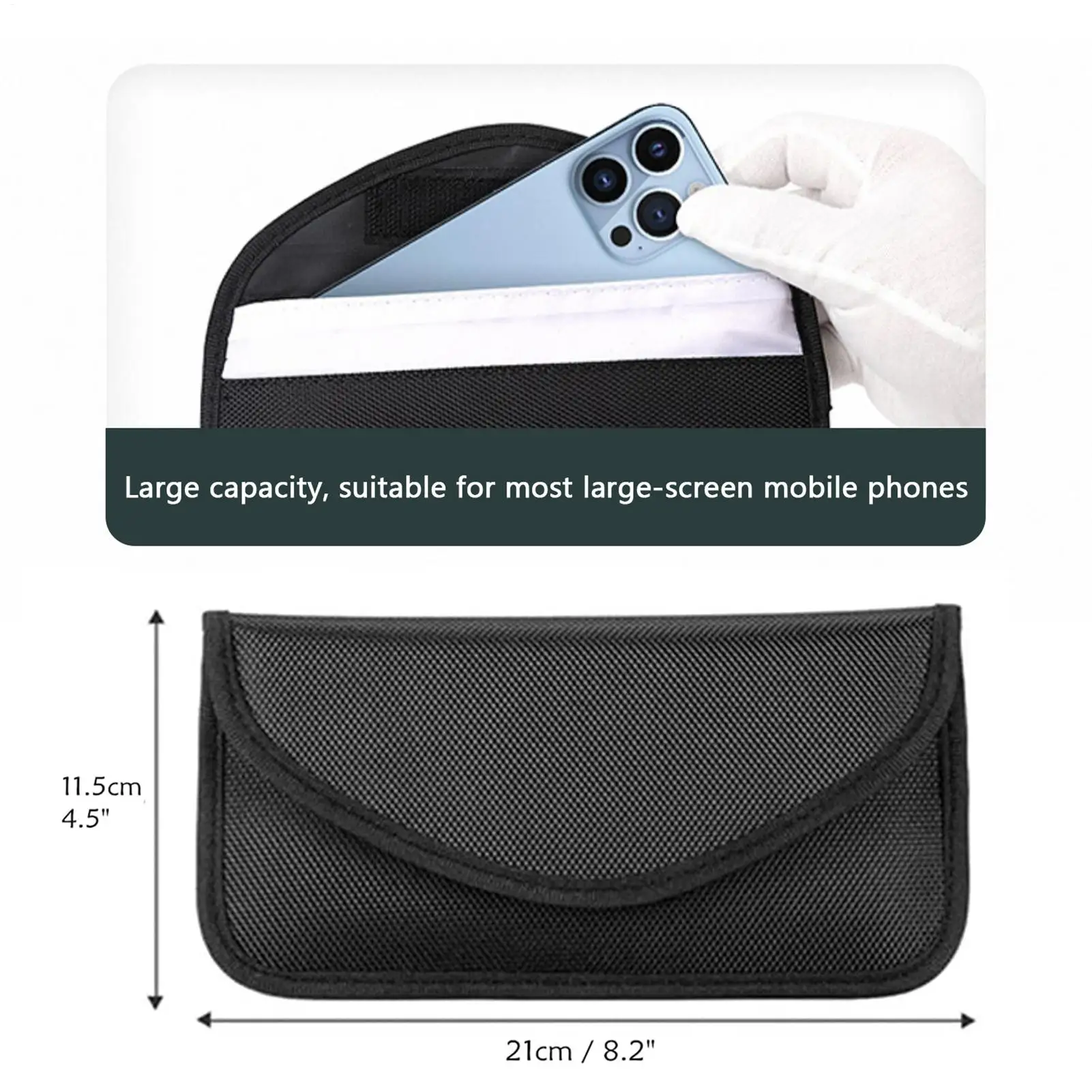 Signal Blocking Bag Shielding Pouch Wallet Case Blocking Cage Pouch For Keyless Car Keys Radiation Protection Signal Blockers view 3