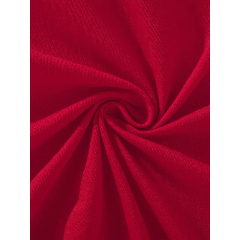 طقم بيجامات سانتا كلوز للأولاد والبنات ملابس منزلية للأطفال في عيد الميلاد باللون الأحمر بأكمام طويلة وسراويل علوية من قطعتين ثقوب؛ 3، c'5.b؛ 8'