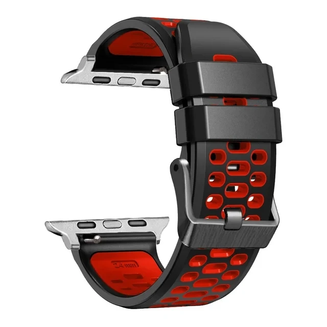 Sport Silikonarmband für Apple Watch Ultra 2 49 mm Armband Armband für Apple Watch Serie 9 8 7 SE 6 45 mm 44 mm 42 mm Zubehör